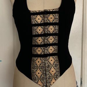 Vintage BEBE 100% Wool Vest Made in the USA Size 8